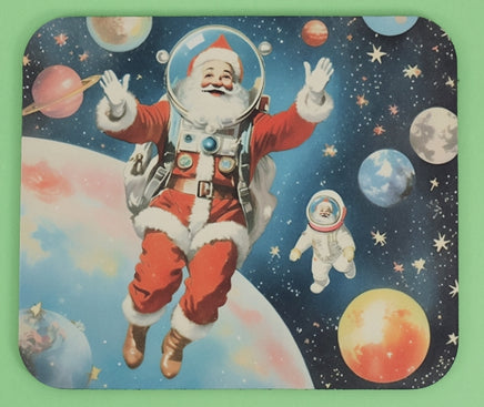 TwoAcreTees.com Astronaut Santa Claus And Baby Santa Mouse Pad