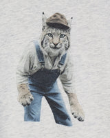 Albert The Bobcat In Overalls Light Granite T-Shirt