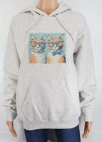 Alfie And Ralphie The Orange Cat Twins Ash Gray Pullover Hoodie