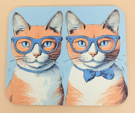 TwoAcreTees.com Alfie And Ralphie The Orange Cat Twins Mouse Pad