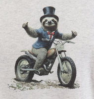 Alfred The Sloth On A Motorcycle Ash Gray Long Sleeve Shirt