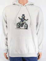 Alfred The Sloth On A Motorcycle Ash Gray Pullover Hoodie