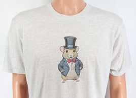 TwoAcreTees.com Angus The Spruced Up Hamster Light Granite T-Shirt