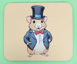 TwoAcreTees.com Angus The Spruced Up Hamster Mouse Pad