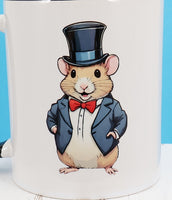 Angus The Spruced Up Hamster Black Handle Mug