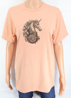 Astrid The Steampunk Unicorn Peach Cobbler T-Shirt