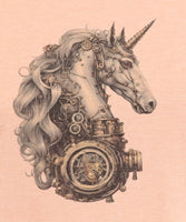 Astrid The Steampunk Unicorn Peach Cobbler T-Shirt