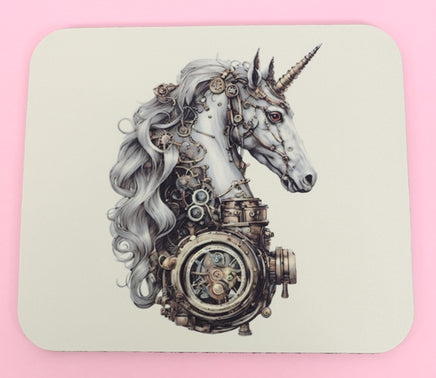 TwoAcreTees.com Astrid The Steampunk Unicorn Mouse Pad