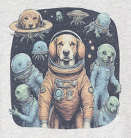 Baxter The Astronaut Dog Light Granite T-Shirt