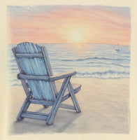 Beach Chair Beside The Ocean Pastel Lemon T-Shirt