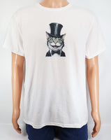 Benedict The Happy Cat Crisp White T-Shirt