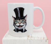 TwoAcreTees.com Benedict The Happy Cat White Mug 