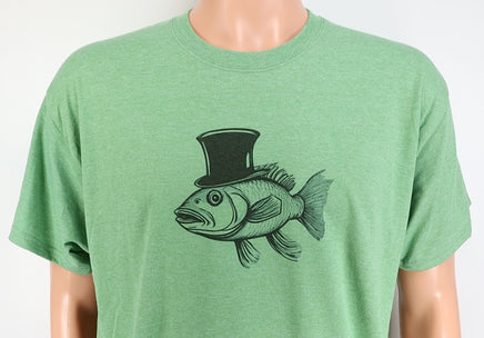 TwoAcreTees.com Bernard The Spruced Up Fish Leafy Green T-Shirt