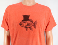 TwoAcreTees.com Bernard The Spruced Up Fish Lava Red T-Shirt