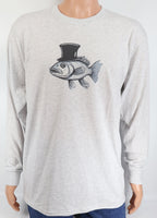 Bernard The Spruced Up Fish Ash Gray Long Sleeve Shirt