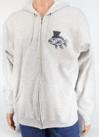 Bernard The Spruced Up Fish Ash Gray Zipper Hoodie