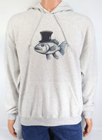 Bernard The Spruced Up Fish Ash Gray Pullover Hoodie