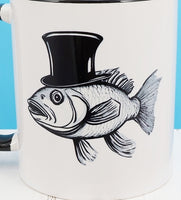 Bernard The Spruced Up Fish Black Handle Mug