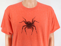 TwoAcreTees.com Creepy Black Spider Lava Red T-Shirt