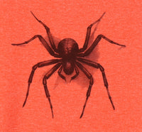 Creepy Black Spider Lava Red T-Shirt