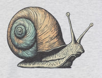 Snail With Blue & Brown Shell Light Granite T-Shirt