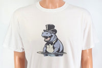 Bruce The Happy Hippo Crisp White T-Shirt