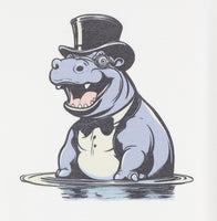 Bruce The Happy Hippo Crisp White T-Shirt