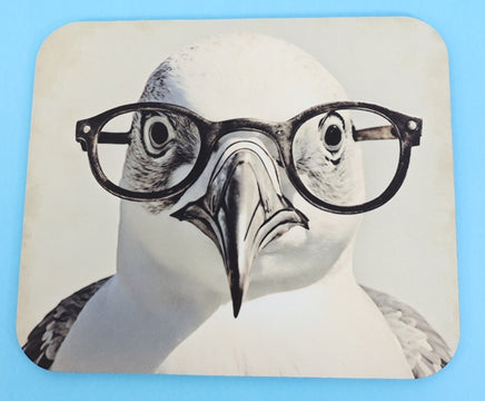 TwoAcreTees.com Burt The Brainy Seagull Mouse Pad