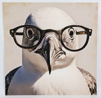 TwoAcreTees.com Burt The Brainy Seagull Textured Print