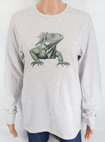 Butch The Huge Iguana Ash Gray Long Sleeve Shirt