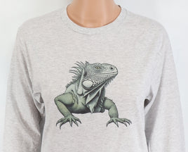 Butch The Huge Iguana Ash Gray Long Sleeve Shirt