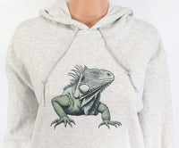 TwoAcreTees.com Butch The Huge Iguana  Ash Gray Pullover Hoodie