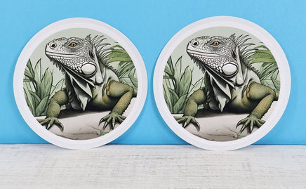 TwoAcreTees.com Butch The Huge Iguana Sticker Pair