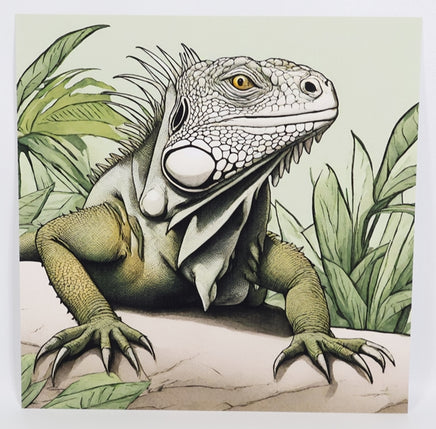 TwoAcreTees.com Butch The Huge Iguana Textured Print