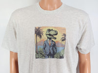 TwoAcreTees.com Charleston The T-Rex Executive Light Granite T-Shirt