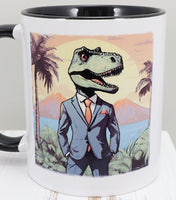 Charleston The T-Rex Executive Black Handle Mug