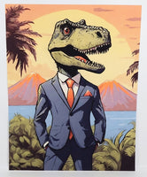 TwoAcreTees.com Charleston The T-Rex Executive Textured Print