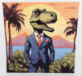 TwoAcreTees.com Charleston The T-Rex Executive Textured Print 