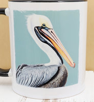 Chompers The Magnificent Pelican Black Handle Mug