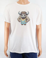 Cinco De Macho The Buff Bull Crisp White T-Shirt