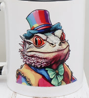 Cletus The Clown Bearded Dragon Black Handle Mug