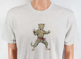 TwoAcreTees.com Clive The Karate Cheetah Light Granite T-Shirt