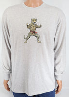 Clive The Karate Cheetah Ash Gray Long Sleeve Shirt