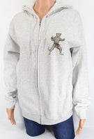 Clive The Karate Cheetah Ash Gray Zipper Hoodie