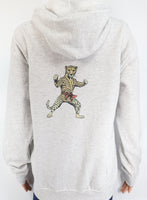 Clive The Karate Cheetah Ash Gray Zipper Hoodie