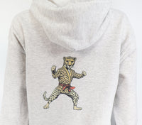 Clive The Karate Cheetah Ash Gray Zipper Hoodie