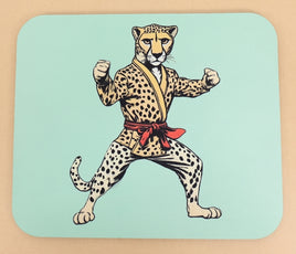 TwoAcreTees.com Clive The Karate Cheetah Mouse Pad