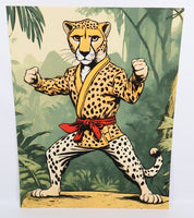 TwoAcreTees.com Clive The Karate Cheetah Textured Print