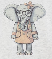 Delilah The Shy Elephant Light Granite T-Shirt