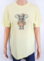 Delilah The Shy Elephant Pastel Lemon T-Shirt